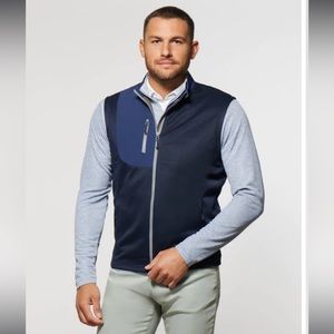 Johnnie-O‎ Glover Blue Performance Fleece Vest Size Medium